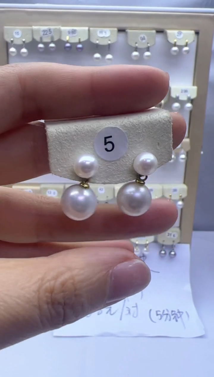 【闪购商品】淡水珍珠耳饰银S925镶嵌5