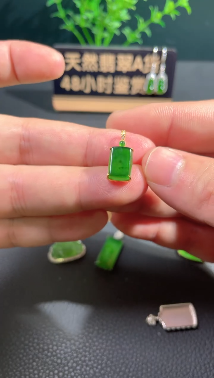 【闪购商品】翡翠颈饰18K金镶嵌翡翠