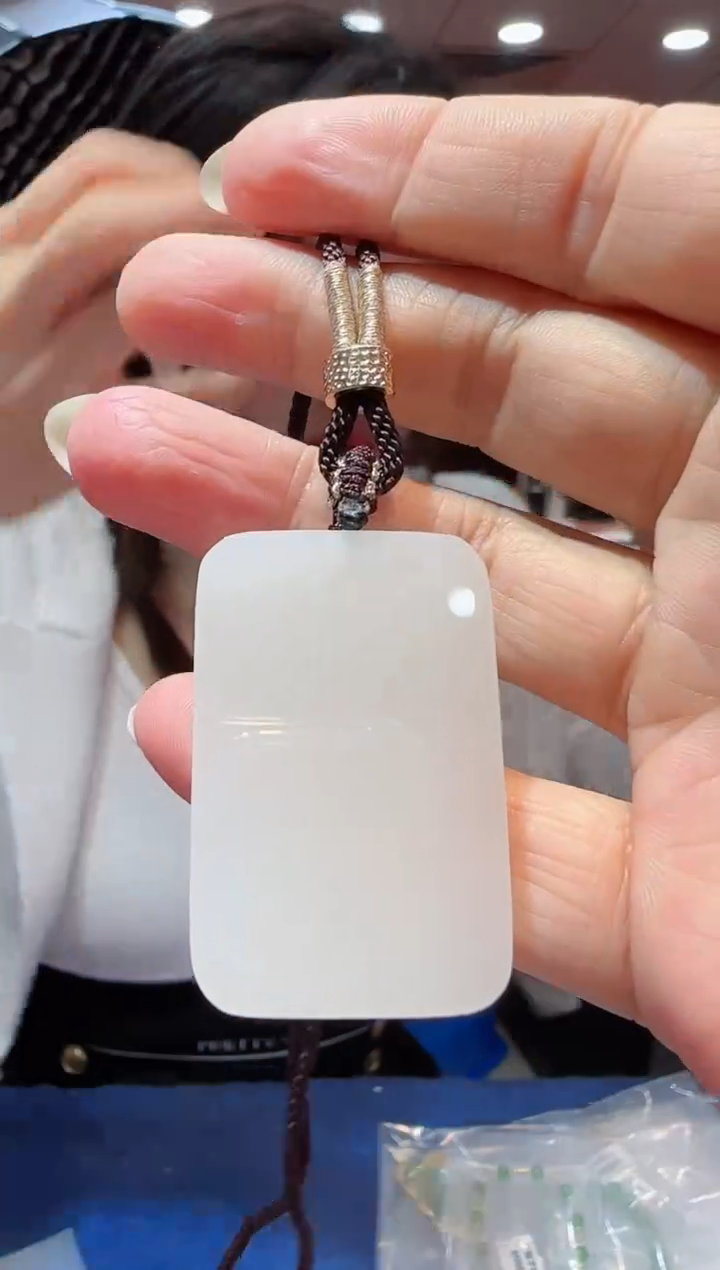 【闪购商品】和田玉吊坠未镶嵌白玉无事牌HNZ9427