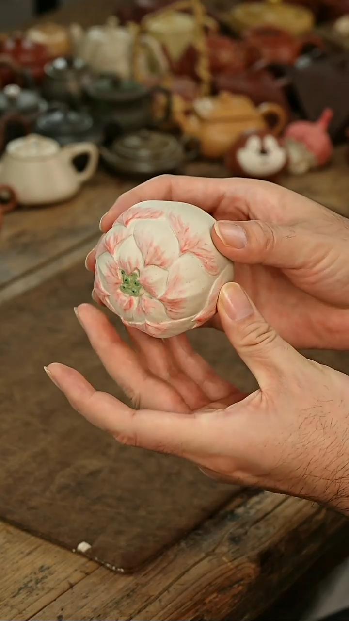 茶壶紫砂莲花杯 漏