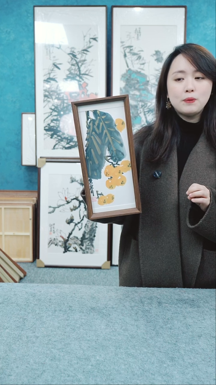 【闪购商品】国画17*37本土老师木质摆台