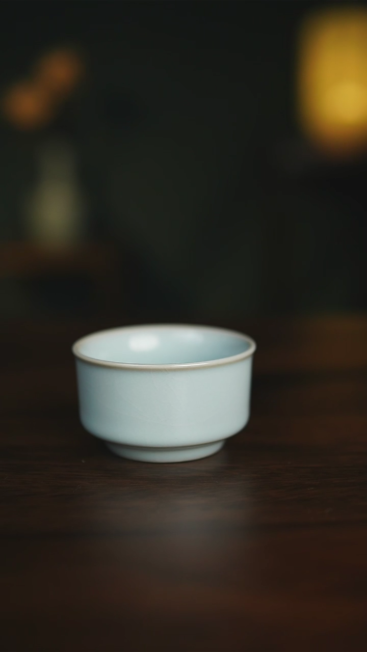 【闪购商品】天青釉 直口杯 支钉烧 
