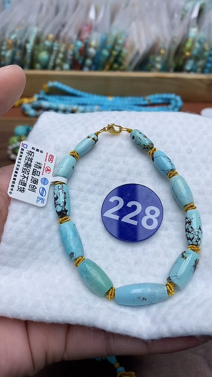 【闪购商品】绿松石手链银S925镶嵌228