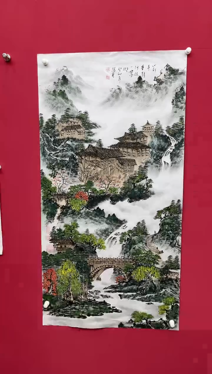 【闪购商品】国画吴-现场创作四尺山水/无框/W