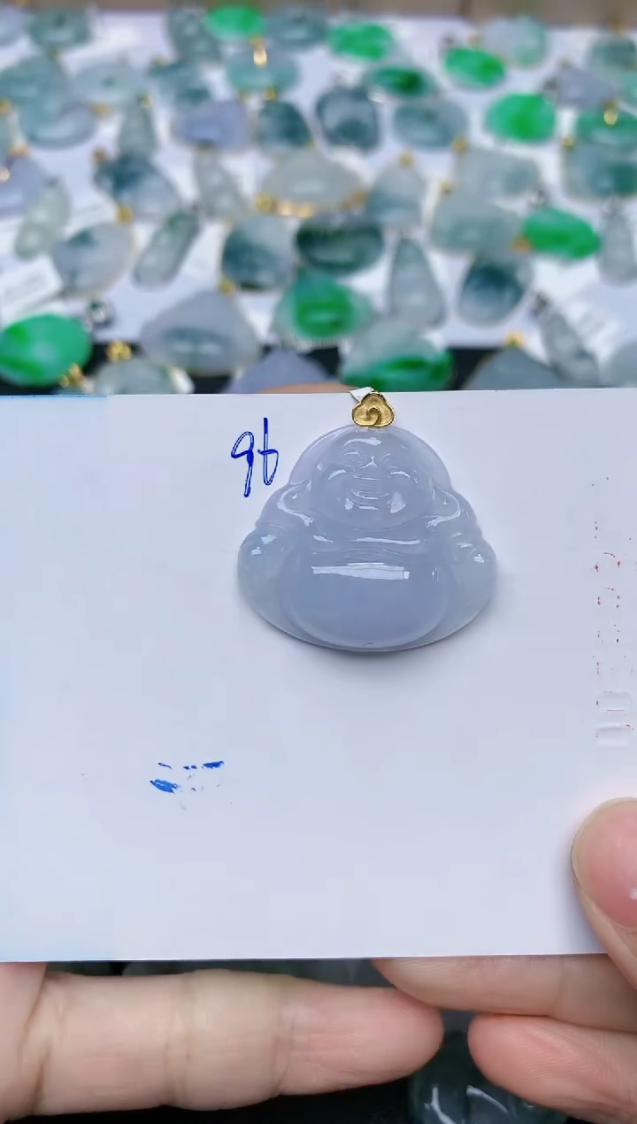 【闪购商品】翡翠颈饰18K金镶嵌天然翡翠A货    