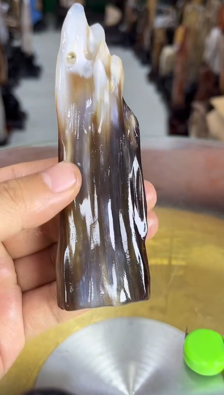 未镶嵌珠宝奇石硅化玉缅甸天然树化玉手把件