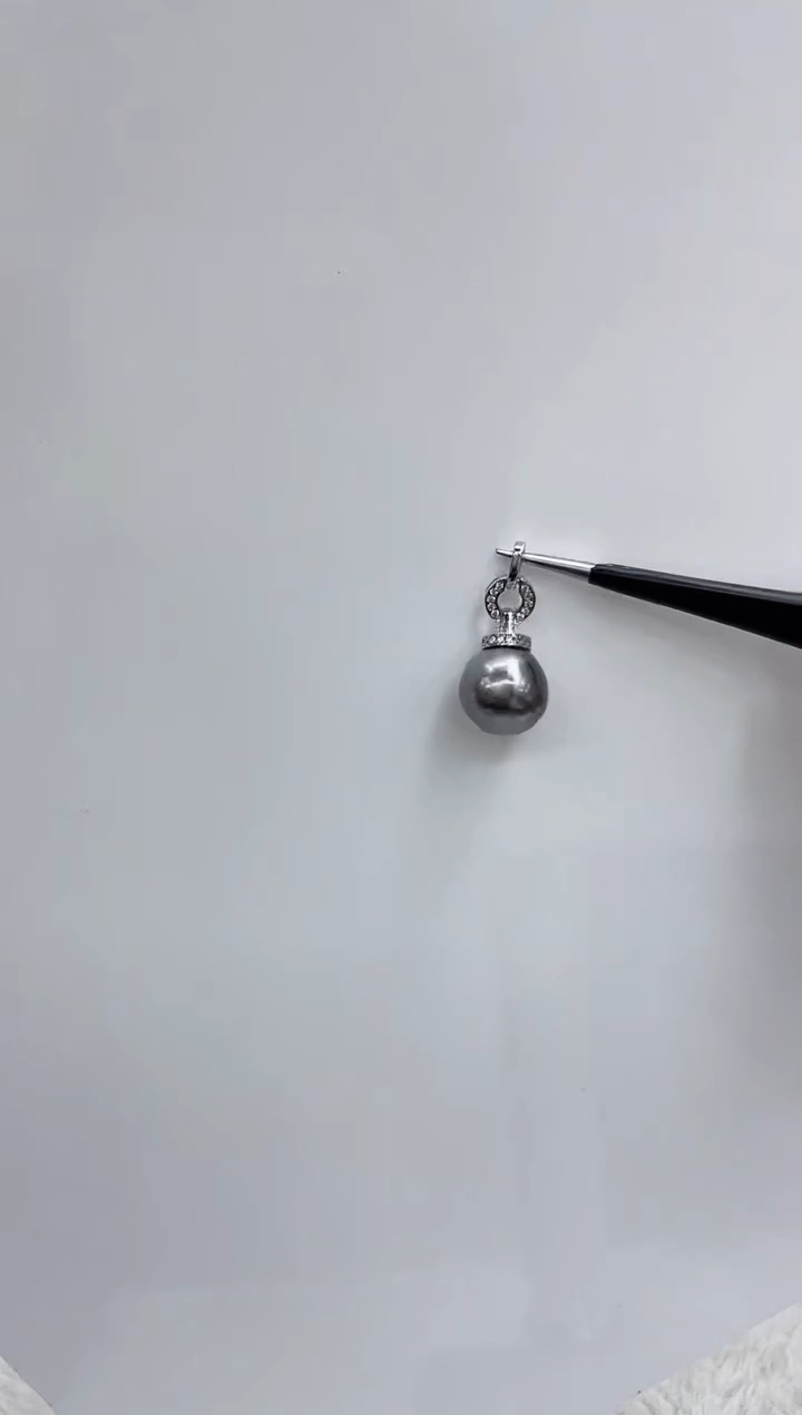 【闪购商品】海水珍珠吊坠(不含链)银S925镶嵌海水珍珠吊坠