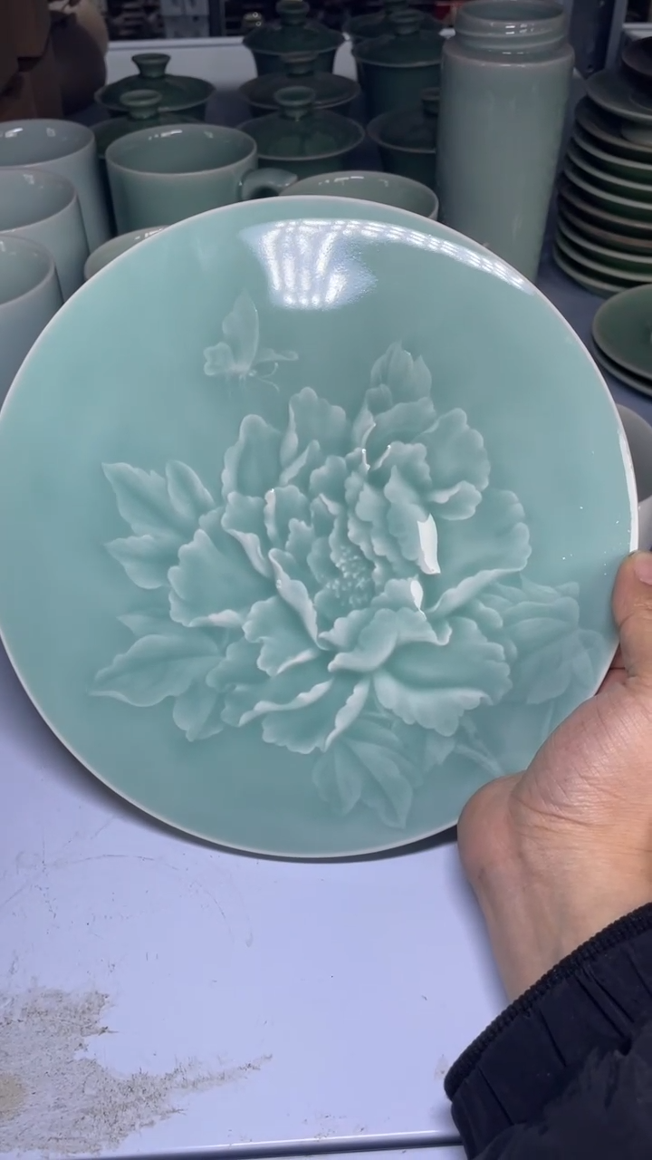 【闪购商品】福利款 慧仙青瓷 瓷器 带博古架