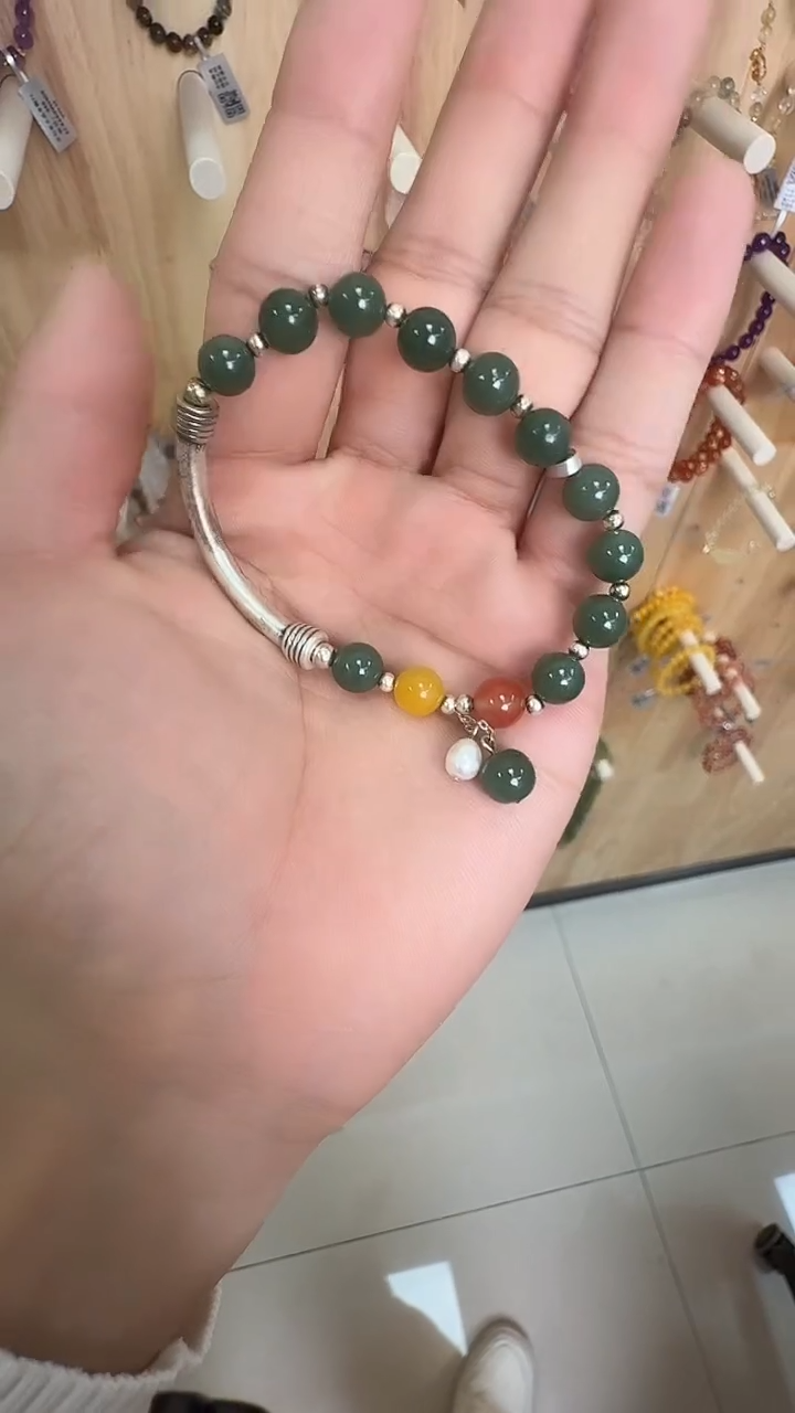 未镶嵌手链和田玉村0280 约7mm 多样性发一件