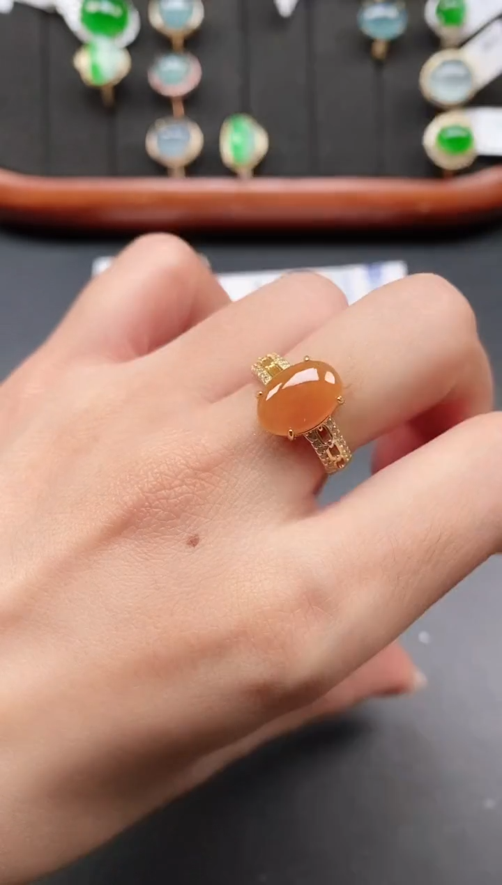 银S925镶嵌戒指翡翠111