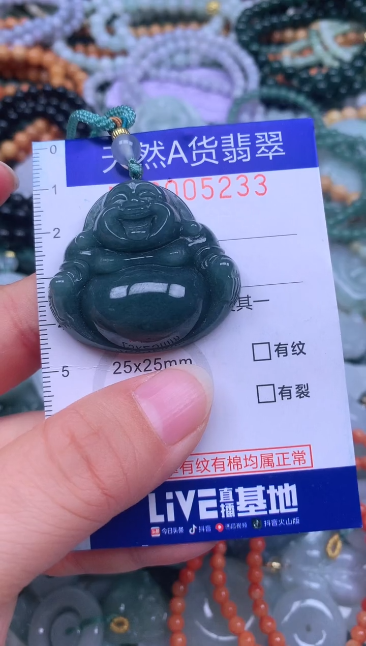 颈饰未镶嵌翡翠天然翡翠