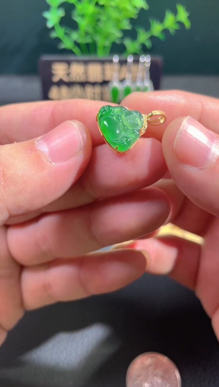 【闪购商品】翡翠颈饰18K金镶嵌翡翠