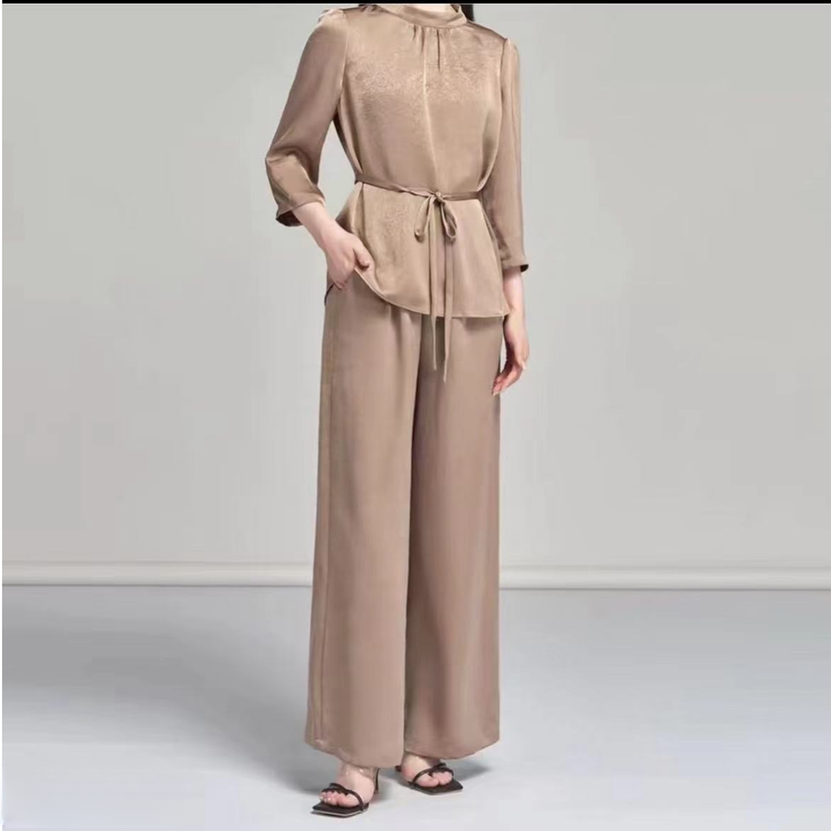 H2971（无腰带）显瘦气质洋气时尚休闲百搭女士套装H7