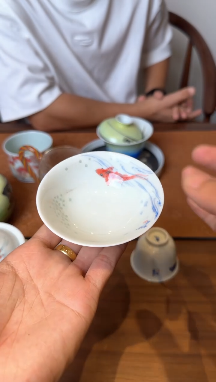 朱清 鲤鱼玲珑斗笠杯