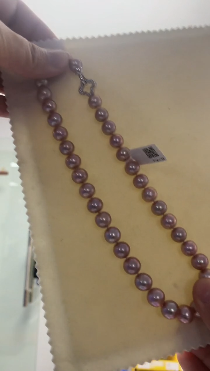 【闪购商品】淡水珍珠项链未镶嵌年货紫色珍珠项链