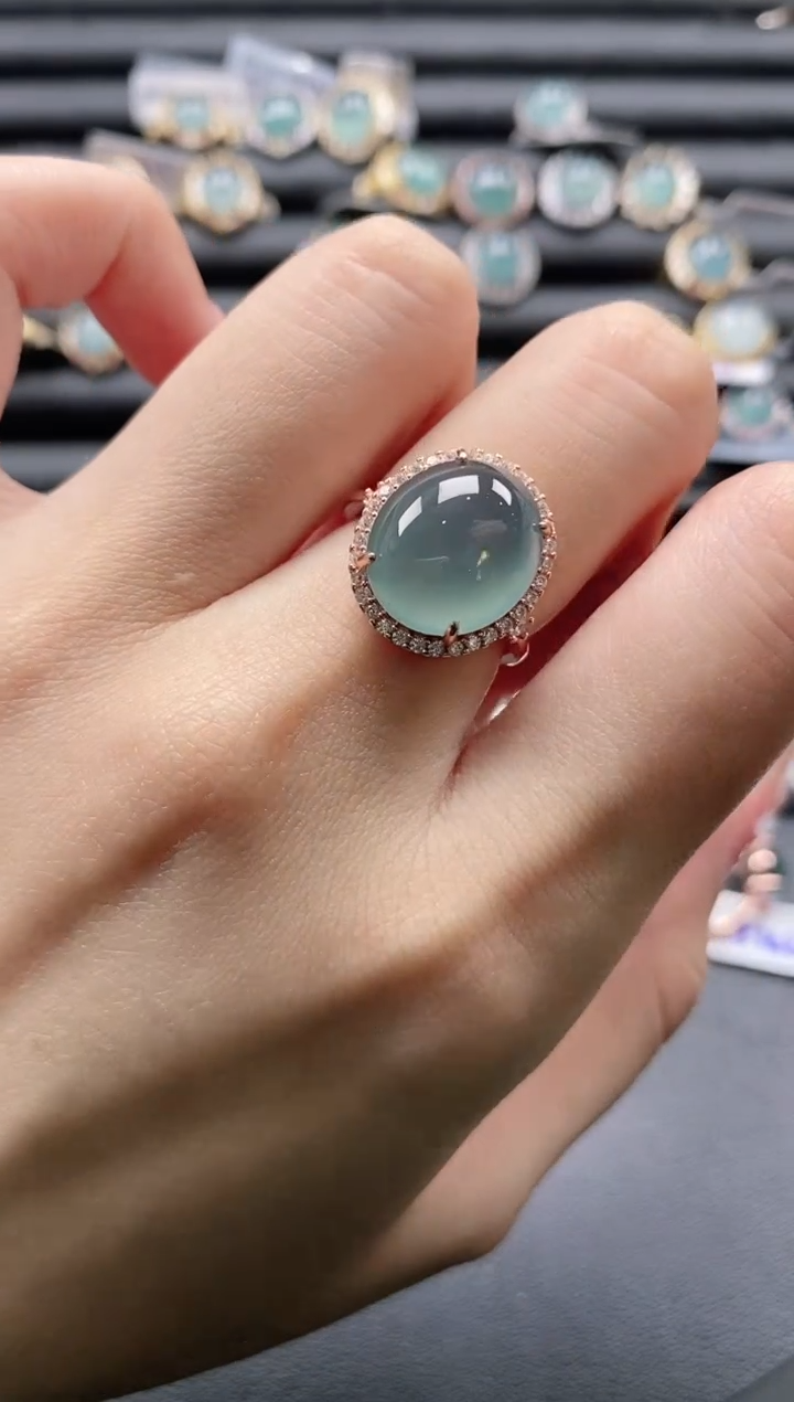 【闪购商品】翡翠戒指银S925镶嵌1111