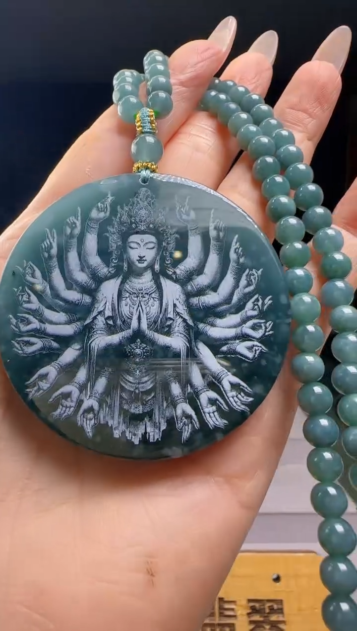 翡翠未镶嵌吊坠(赠链)多样性发其一YJ@@60B7J11546