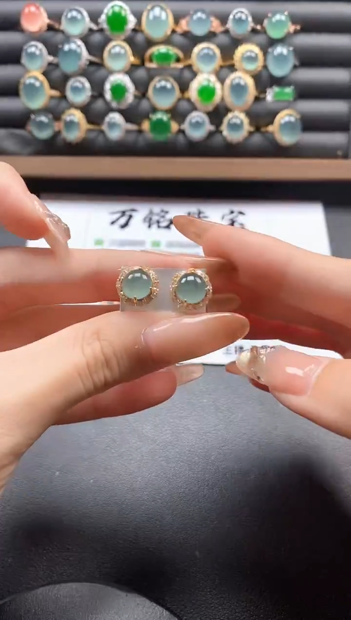 银S925镶嵌戒指翡翠5211