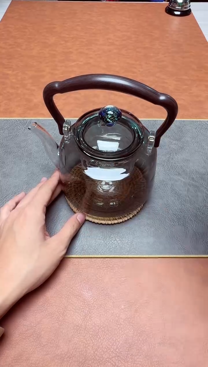 【闪购商品】星空元宝提梁壶+藤编垫