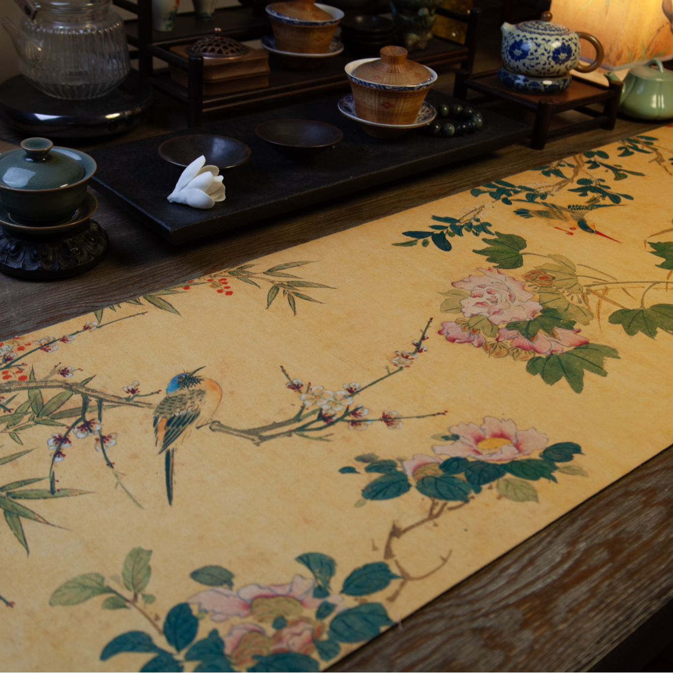 【40x160厘米】吸水茶席茶盘垫干泡台垫中式国风杯垫壶垫桌垫中式