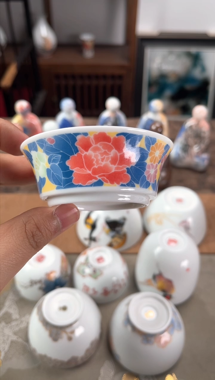 【闪购商品】景德镇文祥窑釉下彩手工陶瓷单杯