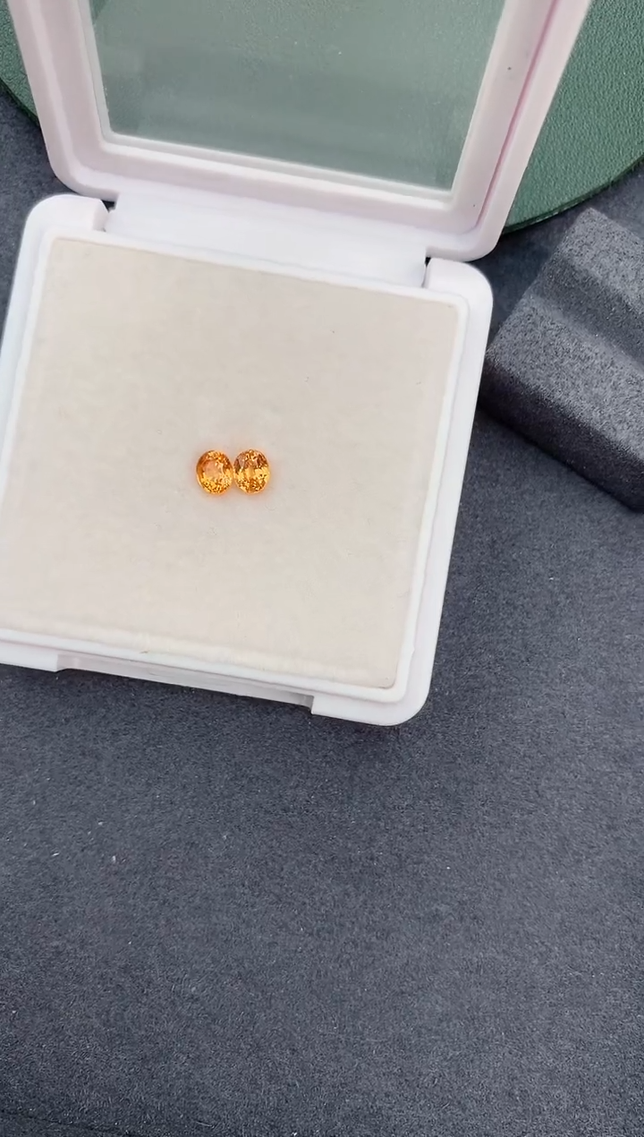 【闪购商品】石榴石（芬达石）裸石未镶嵌1.1ct芬达配对