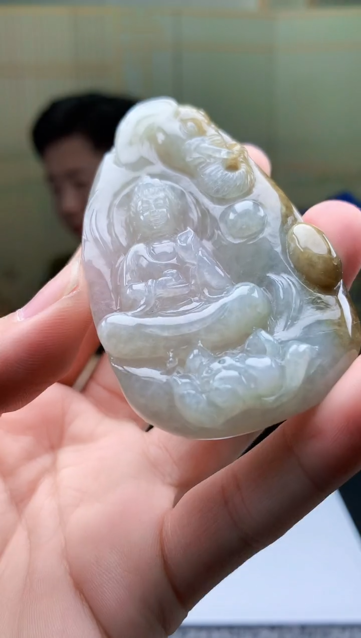 【闪购商品】定制翡翠未镶嵌4917bb-毛货挂件51