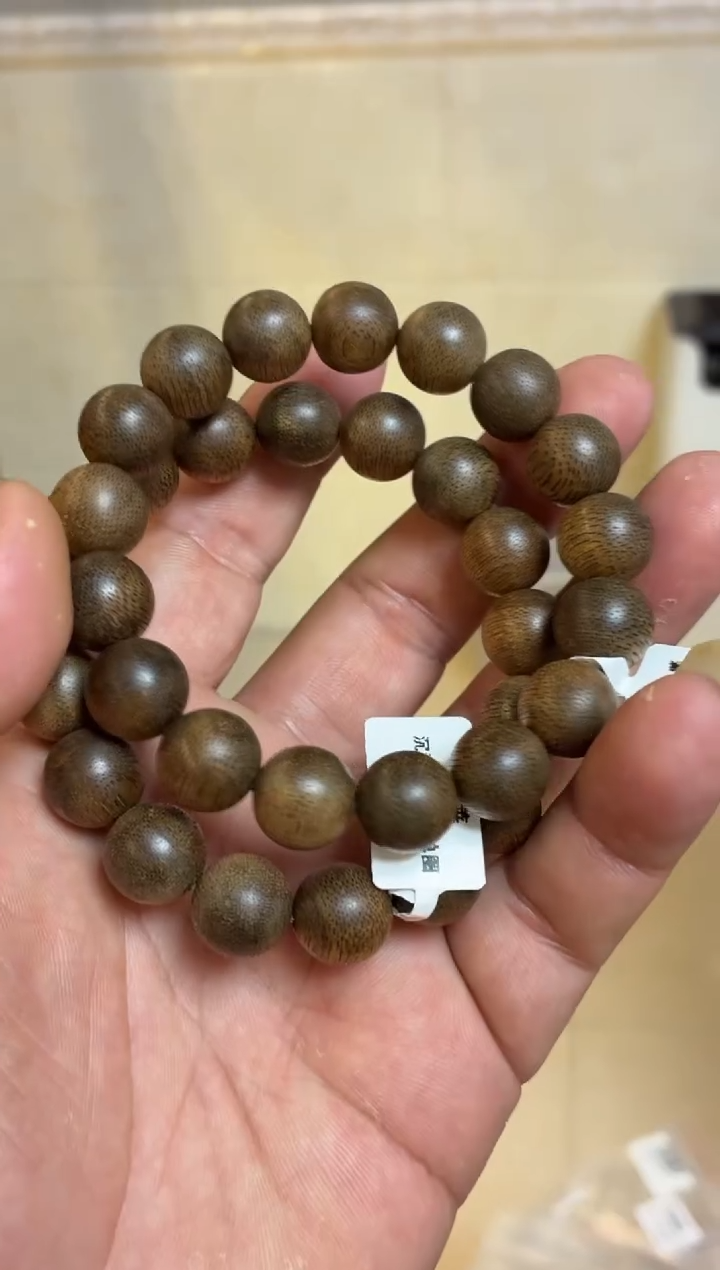 沉香手串 文莱圆珠单圈1.3+多样性发其一
