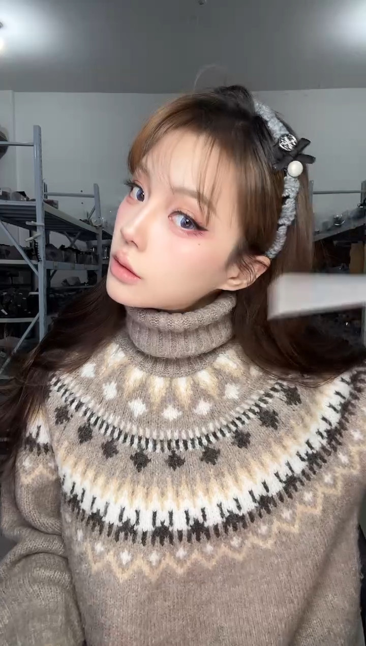 非金属无灰色毛线发箍