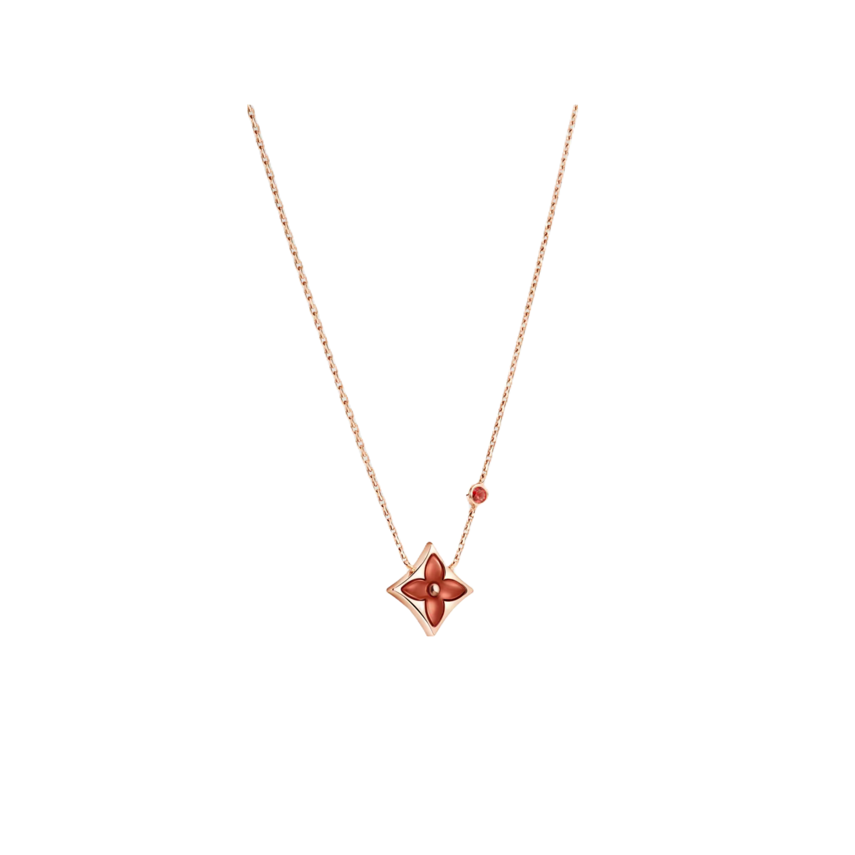 坠链均925银 【施生生珠宝】S925银豪红色小尖项链