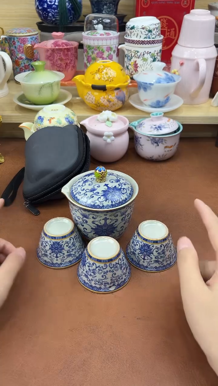 陶陶瓷茶具摆件旅行套组