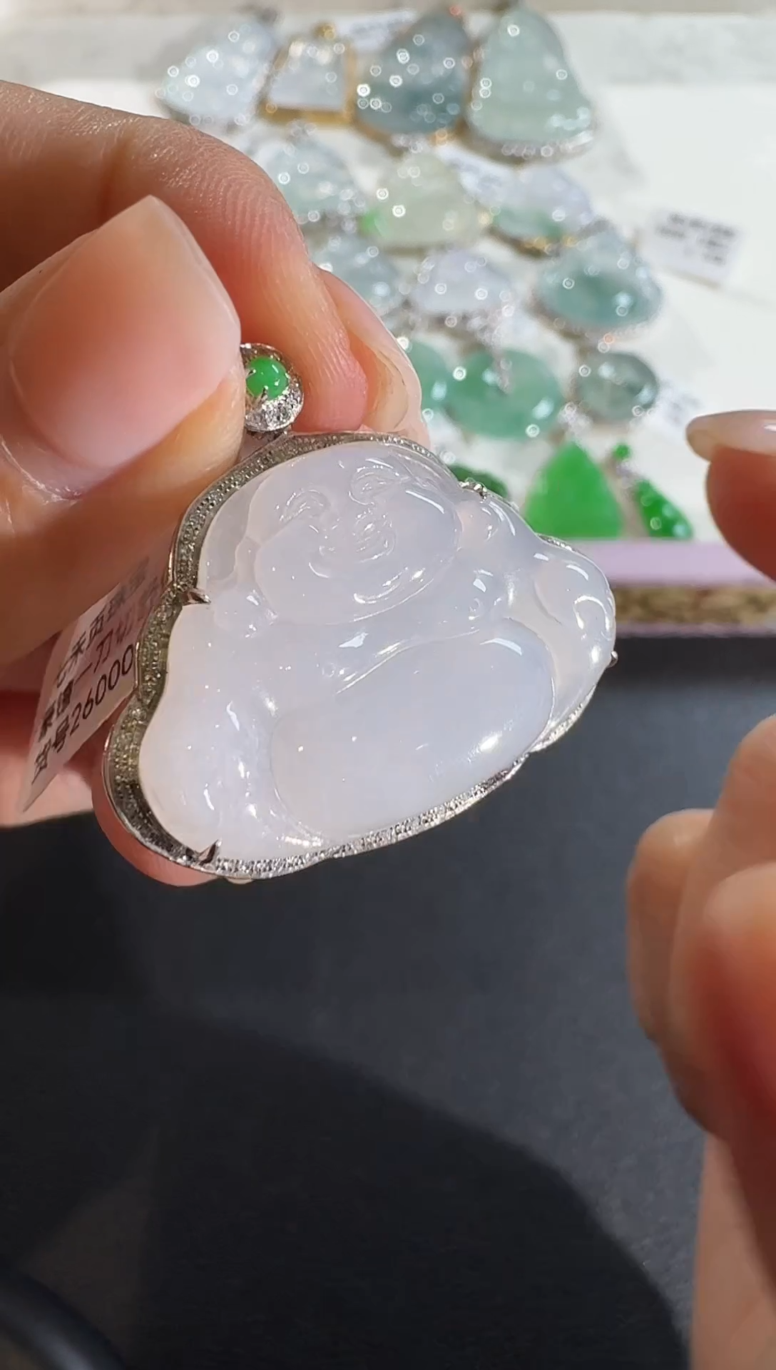 【闪购商品】翡翠颈饰18K金镶嵌【新春福利】钻石镶嵌