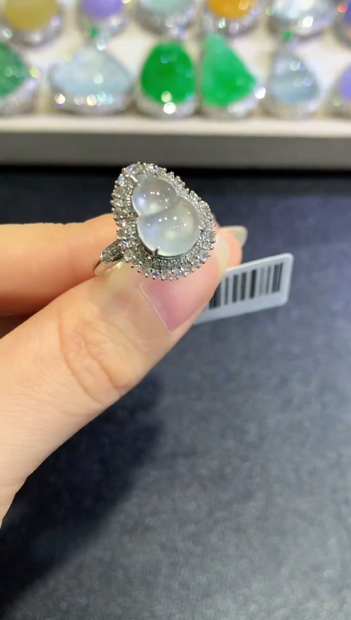 【闪购商品】翡翠戒指18K金镶嵌C119   