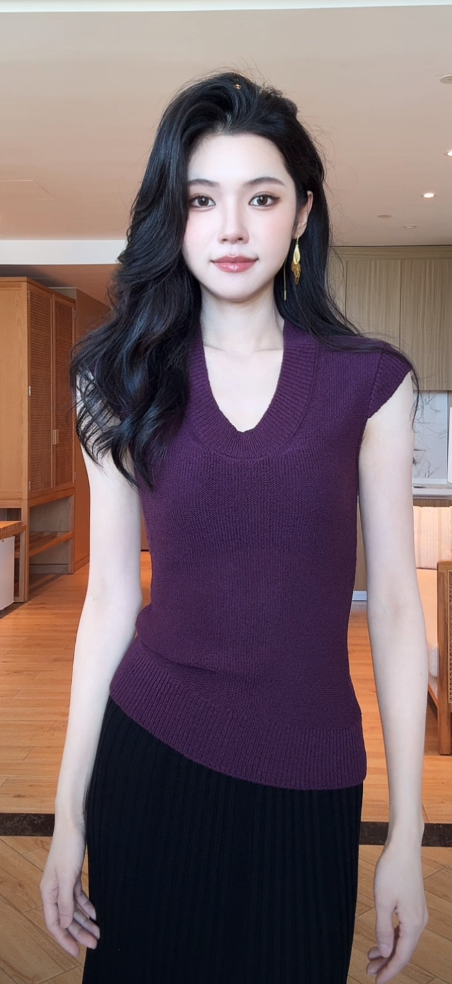 ZOUYASHIFA 夏季圆领气质针织上衣背心 YSA88155