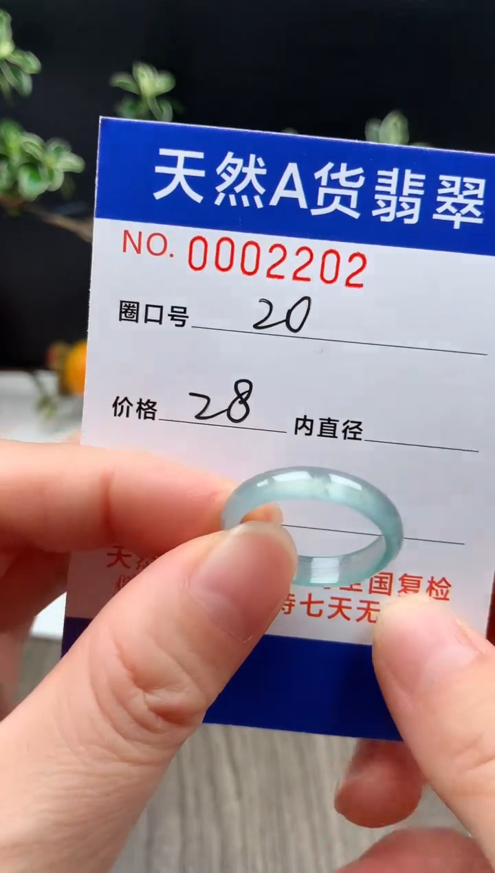 未镶嵌戒指翡翠20#
