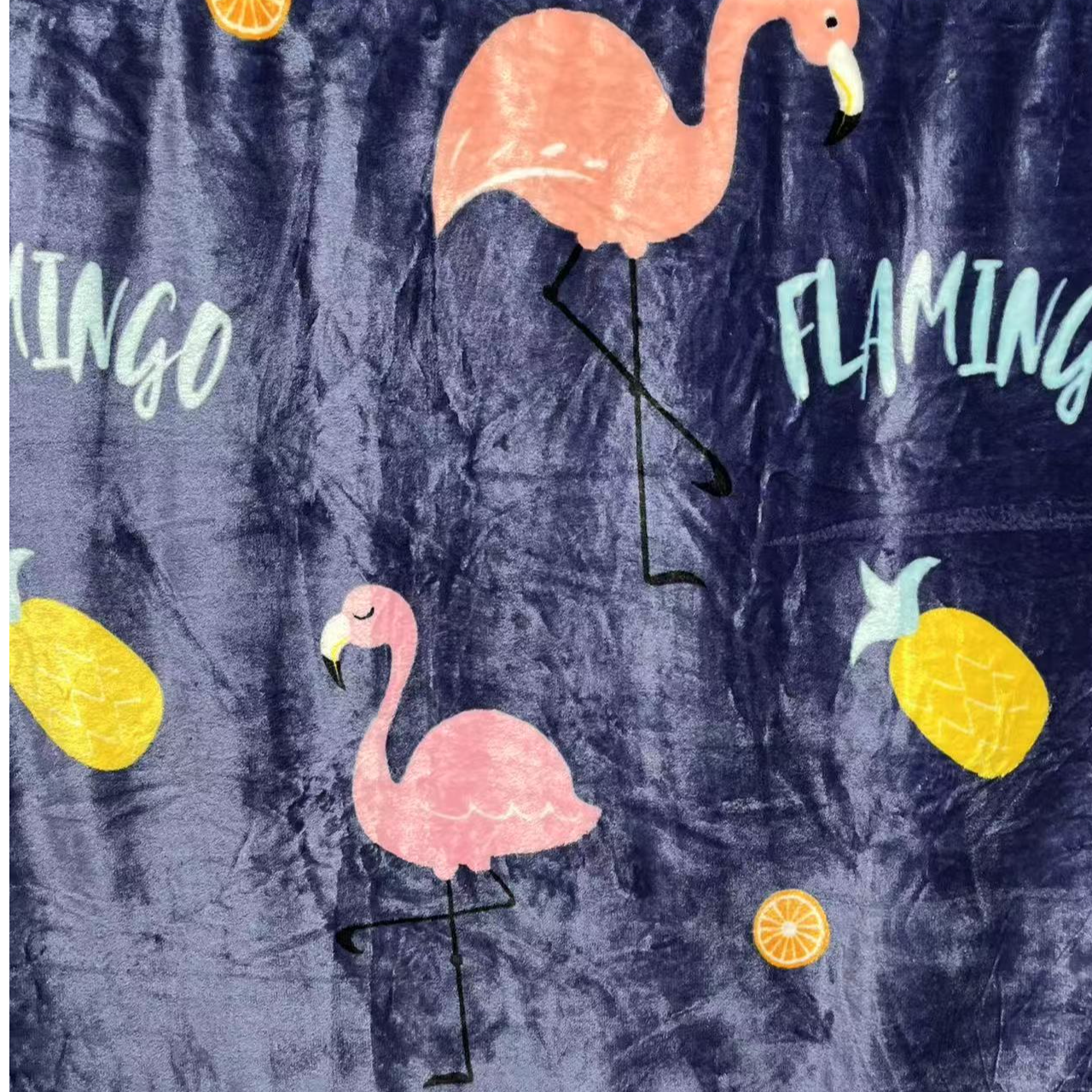 爱情鸟1.5*2米 高端牛奶绒双面毯 毛毯 盖毯  火烈鸟