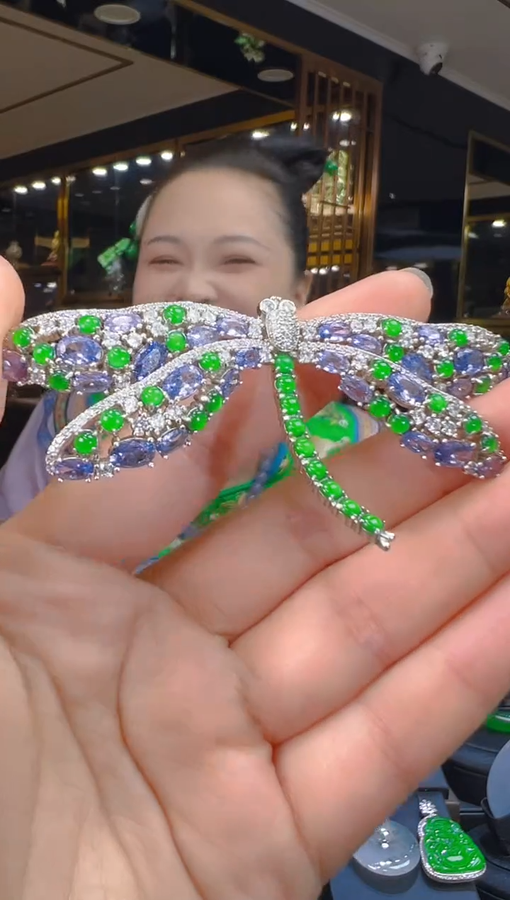 翡翠银S925镶嵌吊坠(不含链)048（多样性发其一）