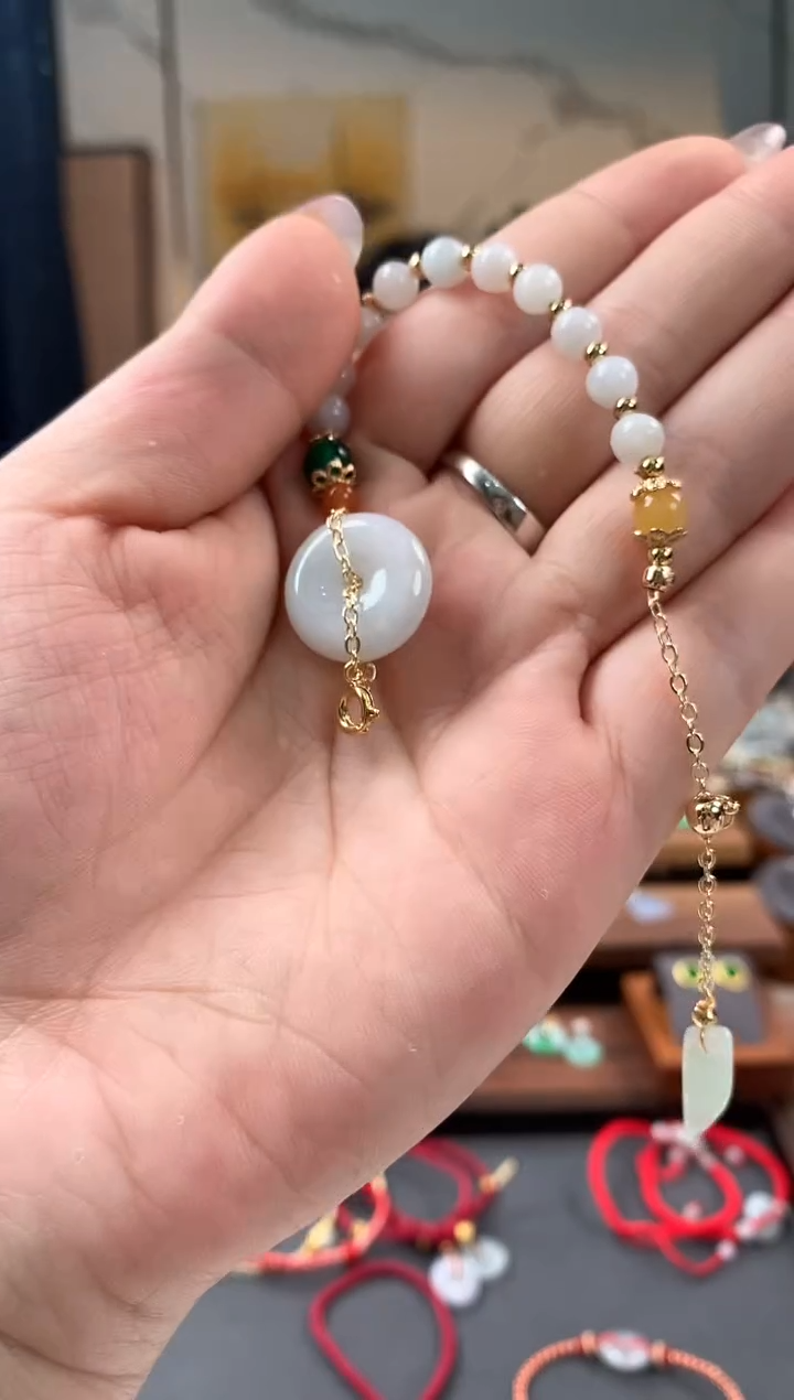 【闪购商品】翡翠手链未镶嵌平安扣手链