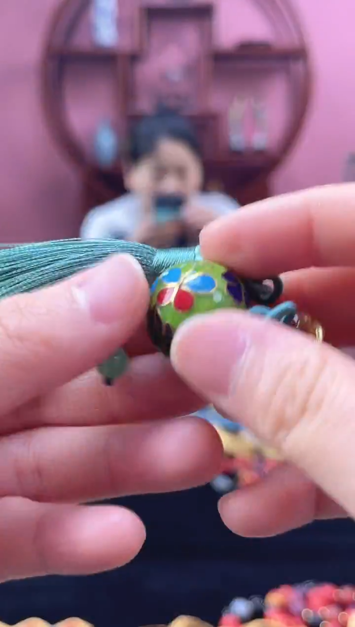 非遗 景泰蓝 2cm 珠子 嫩绿