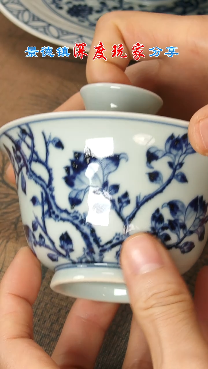 【闪购商品】景德镇纯手工手绘盖碗