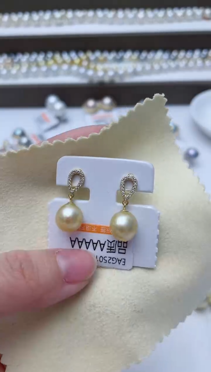 【闪购商品】海水珍珠耳饰银S925镶嵌A100