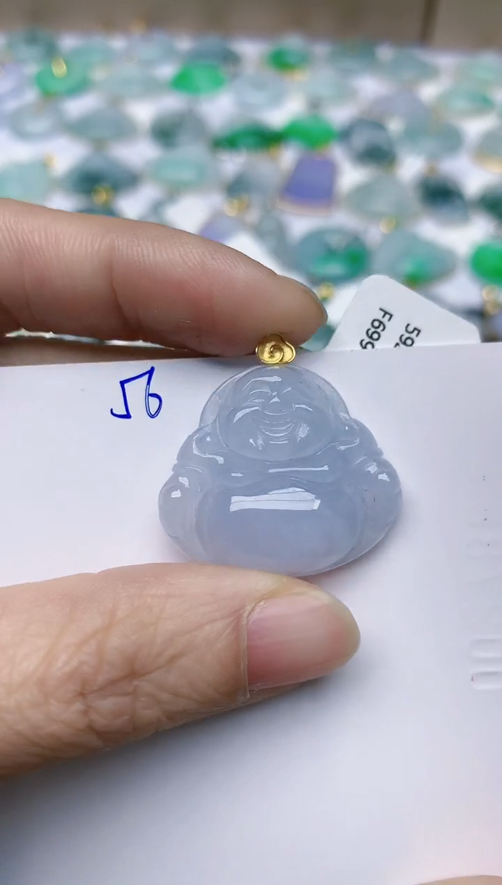 【闪购商品】翡翠颈饰18K金镶嵌天然翡翠A货    