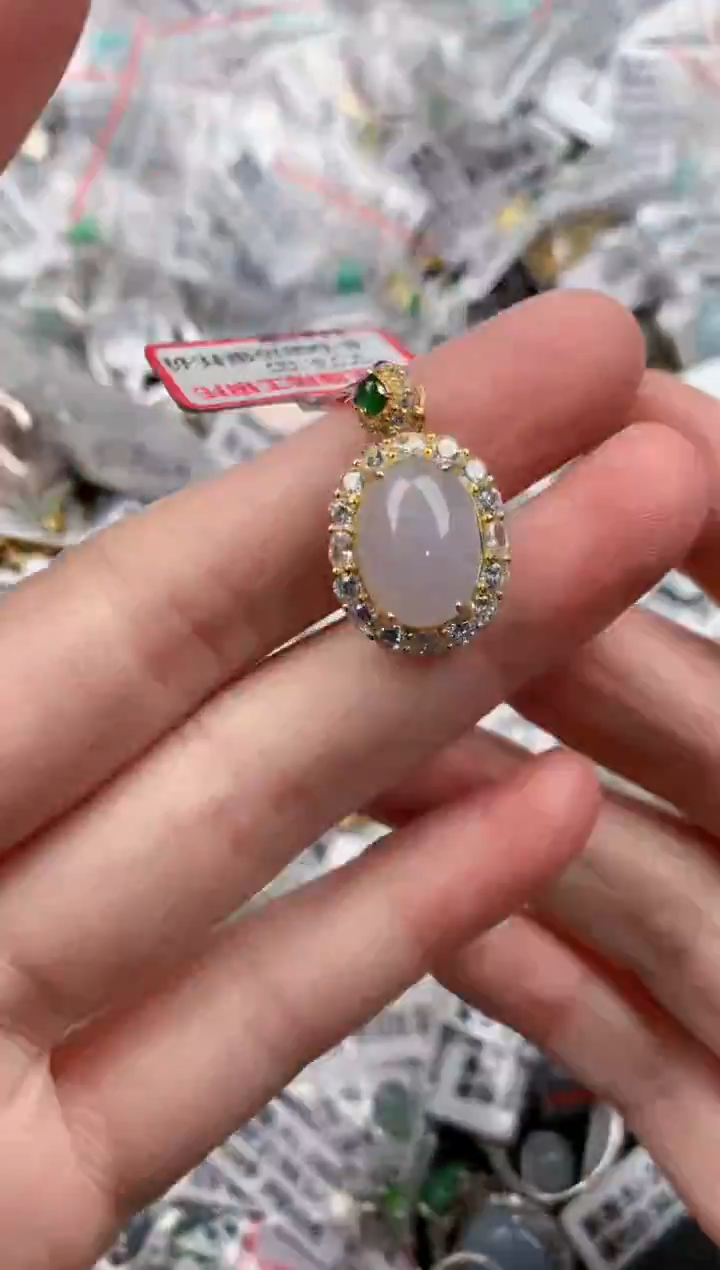 银S925镶嵌戒指翡翠23           10