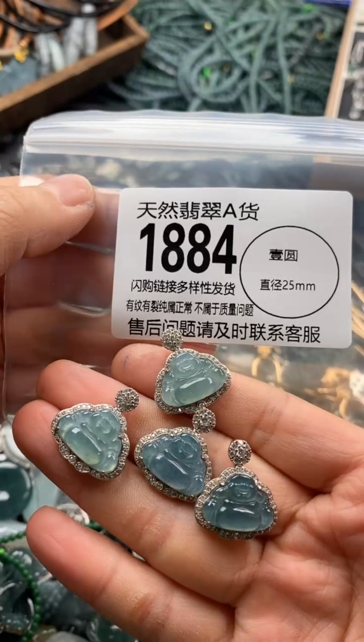 【闪购商品】翡翠颈饰未镶嵌多样性发其一1884