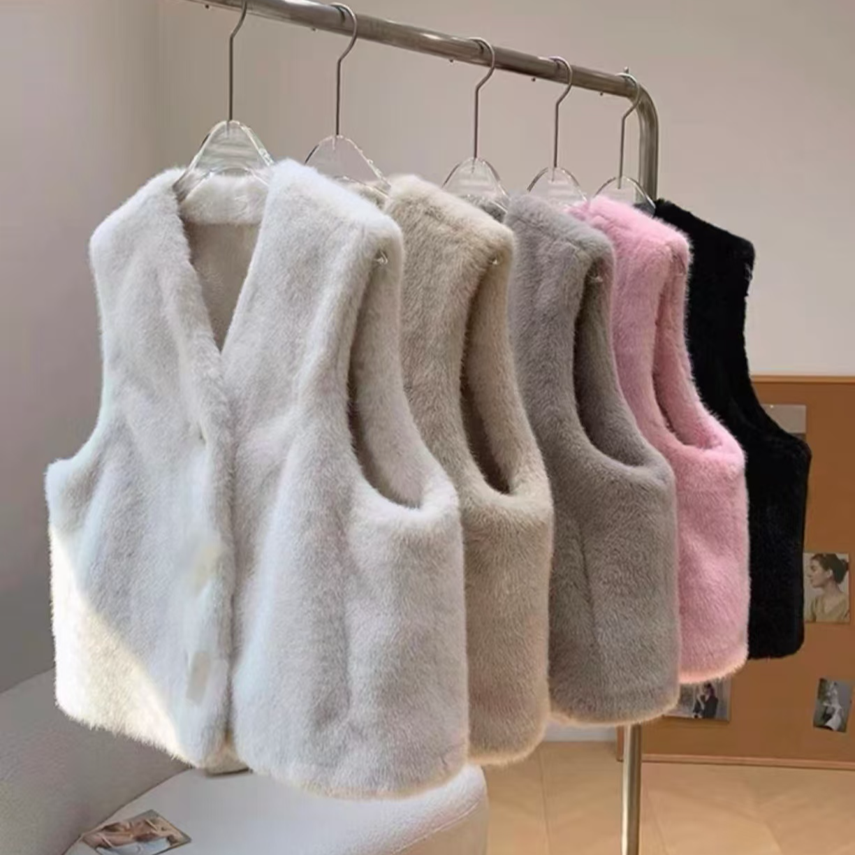 [直播专属]秋冬新款韩版女士V领马甲气质显瘦