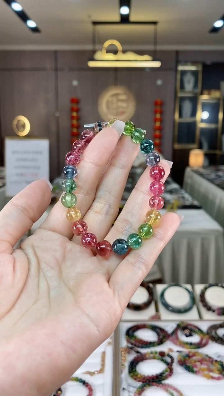 【闪购商品】碧玺单圈手串8mm+未镶嵌（多样性发一条）hon
