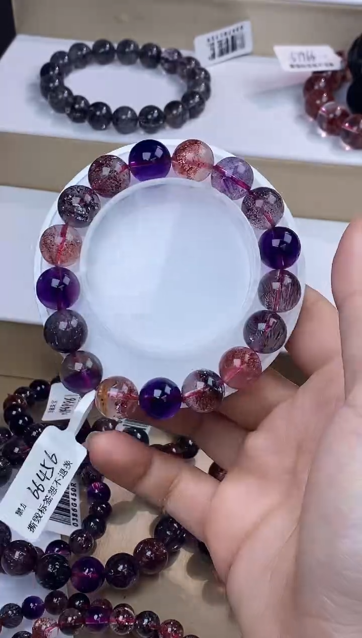 【闪购商品】水晶手链未镶嵌黑加仑超七单圈12m+
