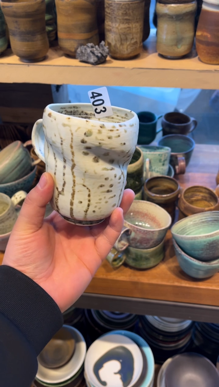 【闪购商品】瓷片403手工瓷泥绿泡泡水杯