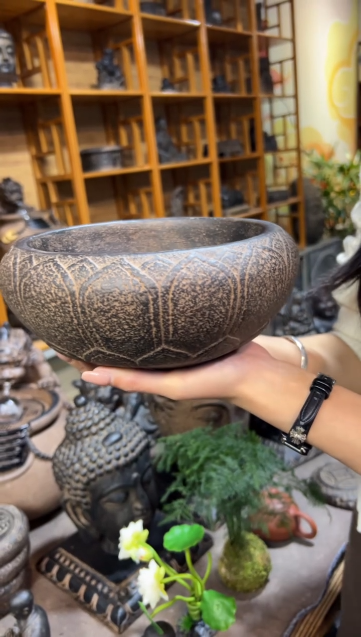 陶土【火山泥】莲花钵