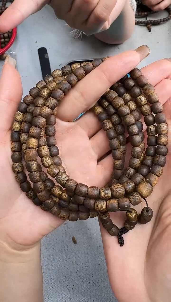 沉香手串0722海南白棋鼓珠多圈多样性发一